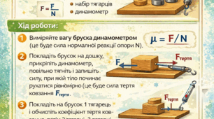 ЛАБОРАТОРНА РОБОТА  "Визначення коефіцієнта тертя ковзання