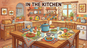 In the kitchen (Вправи на відпрацювання лексики до  Unit 6 Lessons 1-2 за підручником Т.Будна Англійська мова 3 клас.