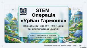 7 клас. STEM. Інтелектуальне шоу «STEM-квест». Підсумковий урок з теми «Технічний та ландшафтний дизайн». Модуль 4. Людина – образ.
