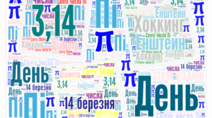 Хмара слів "День числа пі"