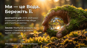 22 березня - Всесвітній день водних ресурсів (Всесвітній день води)