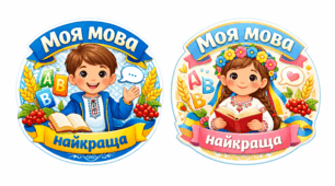 Медальки до дня рідної мови. Значки на день писемності та мови.
