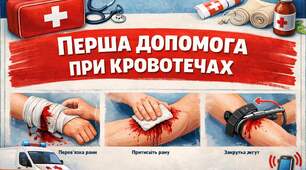 Презентація "Перша допомога при кровотечах"