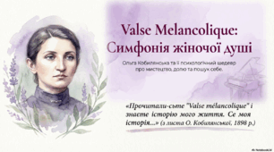 Ольга Кобилянська. «Valse melancolique»
