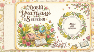Вітальні листівки до свята 8 березня (Учительці, матусі, подружці)