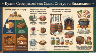 Середньовіччя. Їжа та харчові традиції.