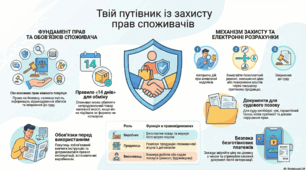 Розділ 4. §17 Захист прав споживачів. Особливості електронного продажу й операцій із кредитною карткою. Інфографіка.