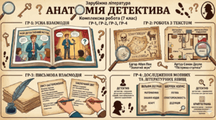 Комплексна підсумкова робота з теми "Детектив. Е. По "Золотий жук". А. Конан Дойл "Пістрява стрічка"