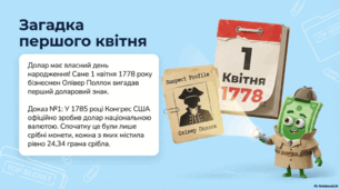 1 квітня - День народження долара