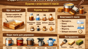 «Оздоблення виробів з деревини лаками. Будова і властивості»