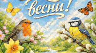 Зі святом весни. Банер