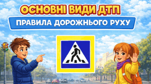 Основні види ДТП. Правила дорожнього руху. Презентація PPTX з наголосами