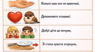 Мнемотаблиця «Горобʼята» Я. Боженської