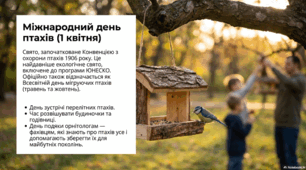 1 квітня - Міжнародний день птахів (День орнітолога)