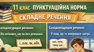 Контрольна робота для 11 класу з української мови з теми "Пунктуаційна норма. Складне речення"