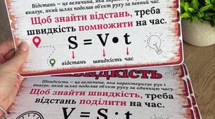 Картки "Швидкість, час, відстань"