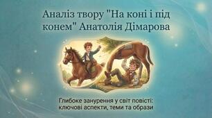 Презентація до уроку української літератури за повістю А.Дімарова "І на коні, і під конем"