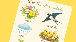 Дидактичний аркуш асоціацій «Весна це...»