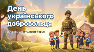 День українського добровольця. Велика збірка матеріалів: Інтерактивна презентація, конспект, плакати, постери, флешкартки, розтяжка на дошку
