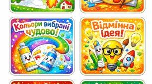 Оцінки наліпки. Образотворче мистецтво