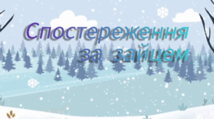 Тема: Спостереження за зайцем.