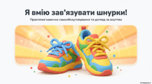 Презентація з дизайну та технологій на тему: "Зав’язування шнурків." до підручника "ЯДС" 1 клас 2 частина авт.Н.Будна та ін.