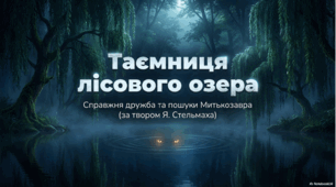 Ярослав Стельмах. «Митькозавр з Юрківки, або Химера лісового озера». Цікаві й романтичні персонажі. ГР 3. Вільне есе «Якою має бути справжня дружба».
