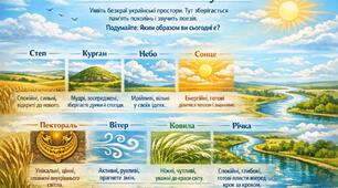 Психологічне налаштування на початку уроку: Який ти образ степу сьогодні? (інфографіка)