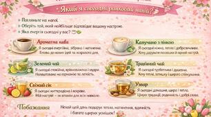 Психологічне налаштування: Який я сьогодні ранковий напій? (інфографіка)