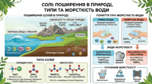 Солі (середні, кислі). Твердість води