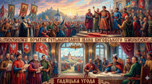 «Початок гетьманування Івана Виговського та Гадяцька угода».