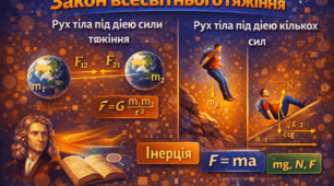Закон всесвітнього тяжіння. Рух тіла під дією сили тяжіння. Рух тіла під дією кілької сил