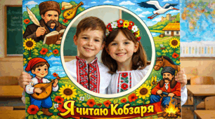 💙Фоторамка «Я читаю Кобзаря» до 9 березня дня народження Тараса Шевченка💛