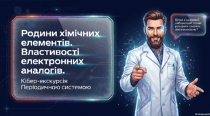 Презентація «Родини хімічних елементів: Кібер-екскурсія Періодичною системою» (Родини хімічних елементів. Властивості електронних аналогів.)
