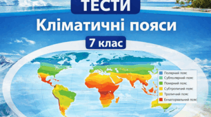 Тема: Кліматичні пояси (7 клас), за підручником Галини Довгань