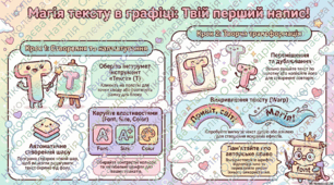 Інструмент «Текст». Копіювання та перенесення фрагментів малюнку