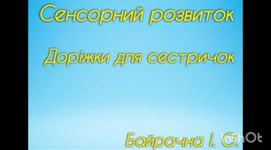 Сенсорний розвиток " Доріжки для сестричок"