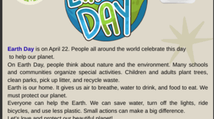 Earth Day text and tasks