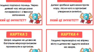 Дидактичні картки "Який це імунітет?"