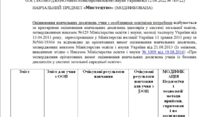 Модифікована програма за Савченко 2 клас «Мистецтво» (НЕМОВЛЕННЄВА)