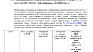 Модифікована програма за Савченко 3 клас «Інформатика» (НЕМОВЛЕННЄВА)