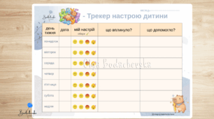 РДУГ-трекер настрою дитини «Тиждень із Капібарою» (PDF).