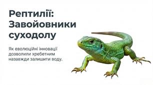 Презентація на тему :"Рептилії" біологія 7 клас НУШ