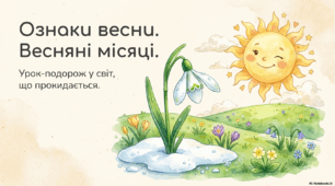 Презентація « Ознаки весни. Весняні місяці» до підручника Н.О.Будної ЯДС, 2 клас 2 частина
