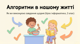 Алгоритми в нашому житті, навчанні. Способи подання алгоритмів. Інформатика 2 клас
