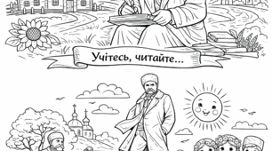 Розмальовка Тарас Щевченко