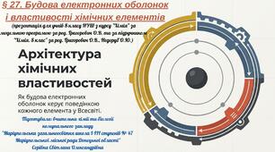 § 27. Будова електронних оболонок і властивості хімічних елементів