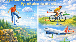 Рух тіла під дією сили тяжіння. Рух під дією кількох сил