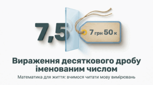 Презентація до уроку з теми: Вираження десяткового дробу іменованим числом.