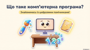 «Що таке комп’ютерна програма». Презентація до уроку інформатики. 2 клас НУШ (за підручником Н. О. Будної)